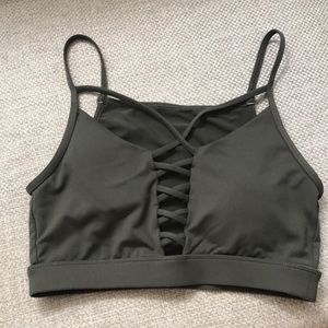 Cross front bra